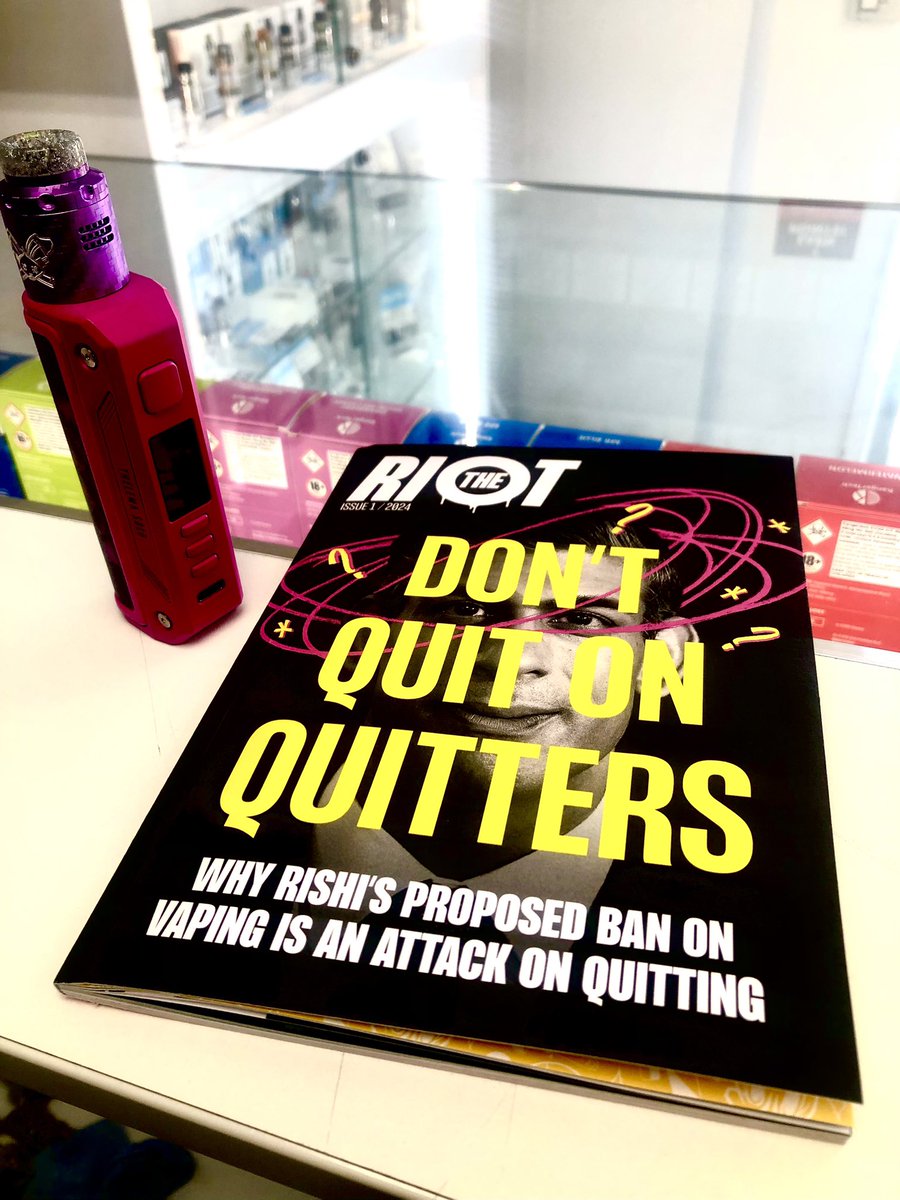 I proper fuck with <a href="/Rioteliquid/">RIOT Eliquid</a> because they’re actually trying to do something 💪🏻 just read The RIOT issue 1! #rioteliquid #riot #vape #vapefam #rishisunak #uk #vapeuk #ukvape