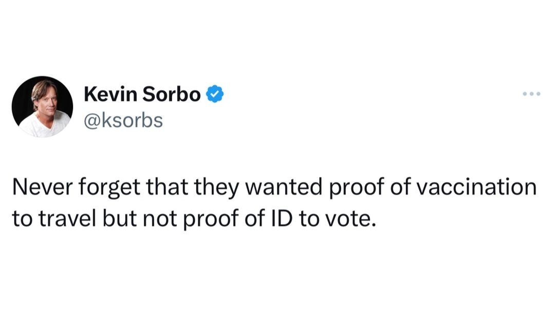 ID to drink, to drive, to travel... but not to vote.😡 And illegals don't have to provide proof of USA required vaccines. They just run right to bring their diseases with them. No ID, no passport. 🔥 Only American citizens need passports to re-enter. Quite Backward‼️