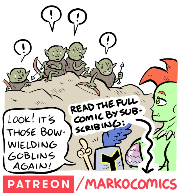 New Orc Warlord GF episode is out for my highest tier members! Goblins are at it again! You can read this and 150+ unseen comics by subscribing! 