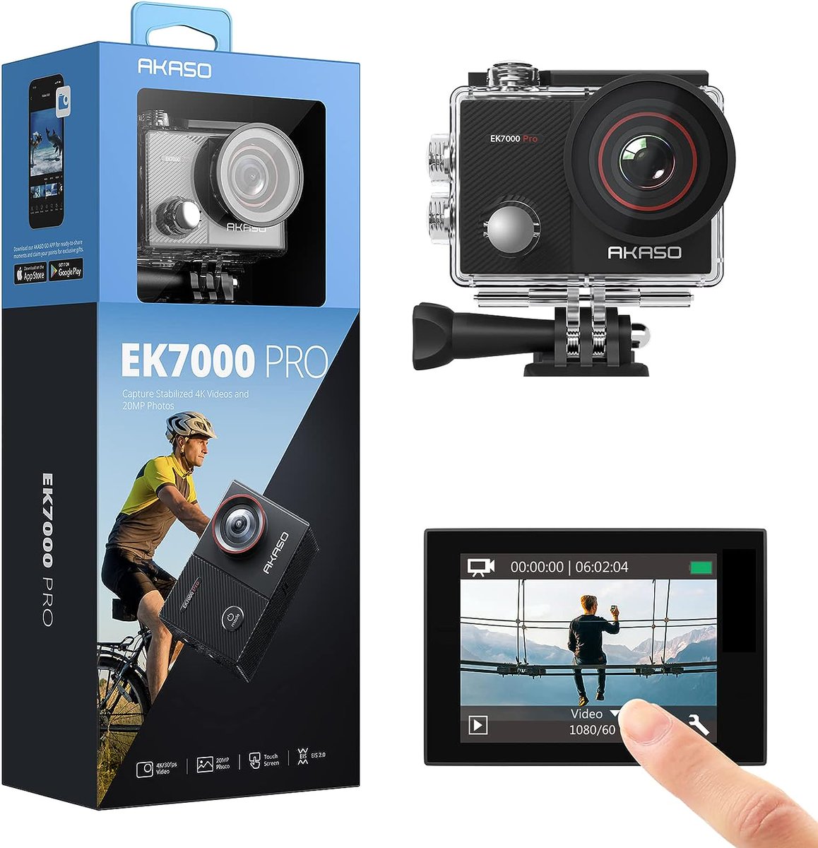 AKASO EK7000 Pro 4K Action Camera with Touch Screen ~ $64.99

amzn.to/4auxNbI

#couponcommunity #discounts #discountshopping #DiscountDeals #discountoffer #Deals #StealsAndDeals #AmazonDeals #Bargains #SaveMoney #ClearanceSale #LimitedTimeOffer #FlashSale 
#ad