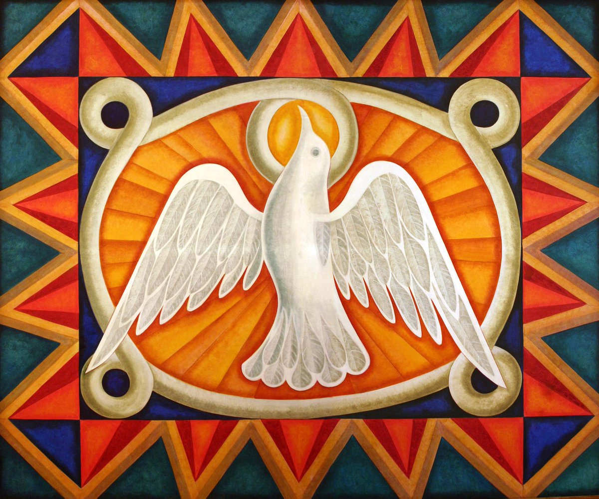 En hebreo se usa la palabra "Ruah" para "espíritu", es femenina. Como feministas cristianas usamos metáforas femeninas en los conceptos para incluir a quienes se excluyó del lugar teológico durante tantos siglos: a mujeres y diversidades. Ven #EspirituSanto!