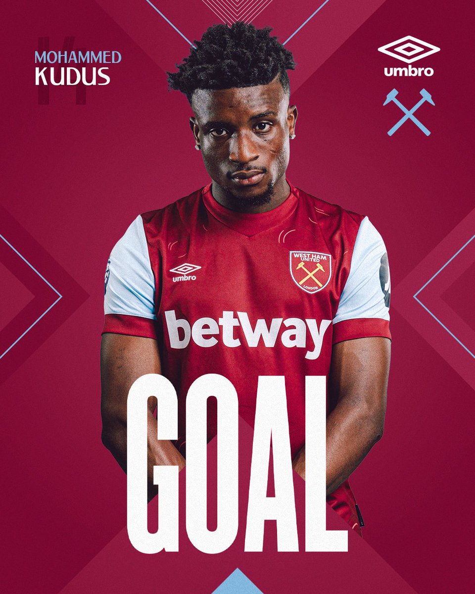 KUDUS WITH A GOAL OF THE SEASON CONTENDER! 🔵 2-1 ⚒️ (43')