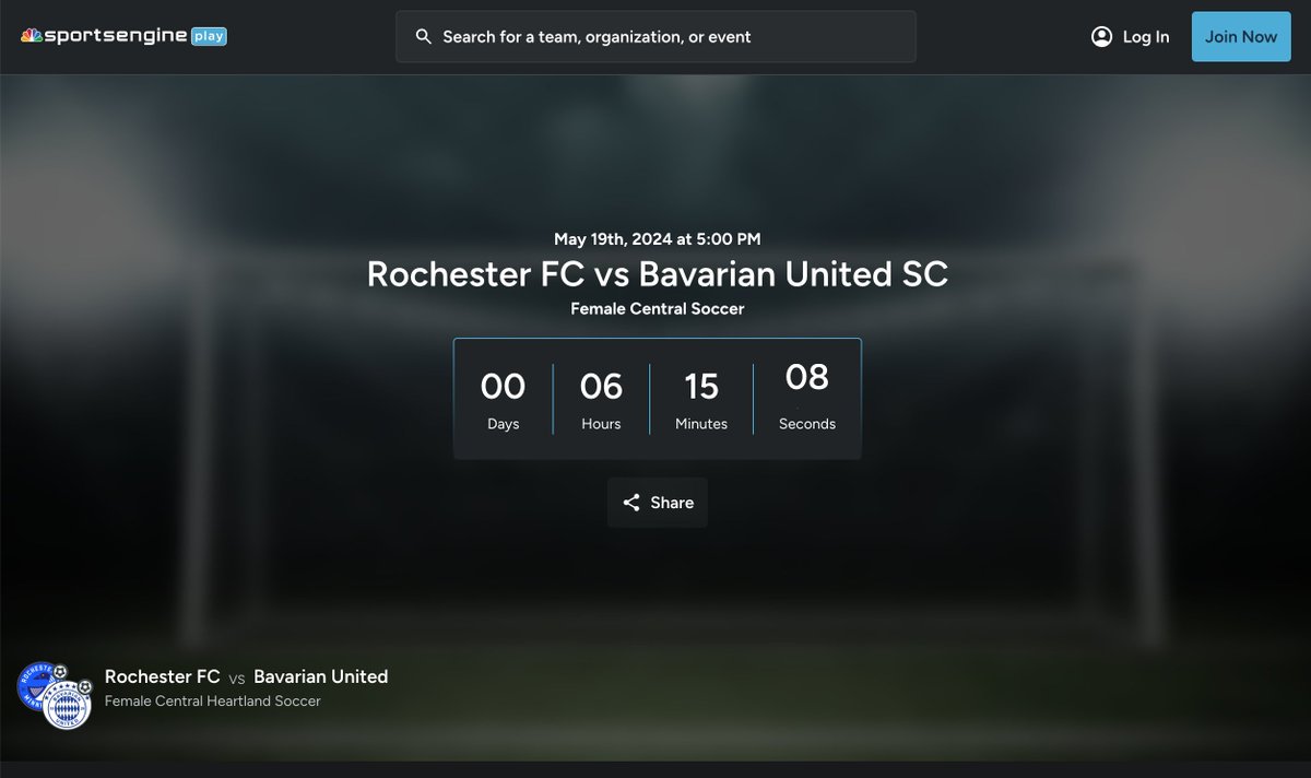 STREAM: Looks like there is a stream available for @RochesterClub vs @BavarianSoccer at 4PM today. WATCH Via the new @USLWLeague Sports Engine Play: sportsengineplay.com/Florida/USL-W-…