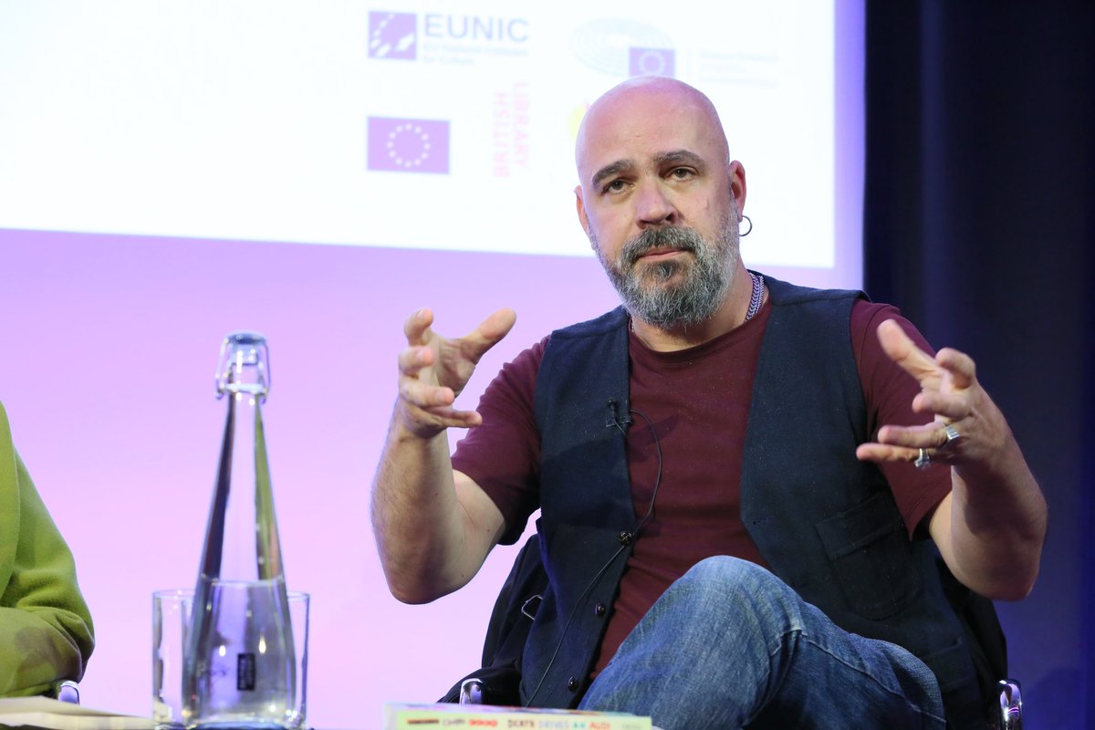 'I believe that metaphors are a way of knowing and a way of knowing is functional and important for casual reasoning...and it's really important for us to understand the world' - Afonso Cruz @britishlibrary @eventsBL @BL_European @EUNICLONDON
