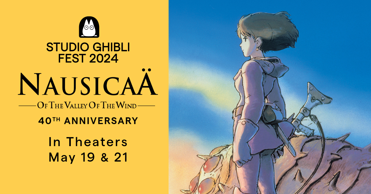1000 years from now...the only hope for the future is in the hands of a princess. Nausicaä of the Valley of the Wind is back in theaters TODAY & TUESDAY to celebrate its 40th anniversary. The perfect @GhibliUSA Fest 2024 treat. ➡️ hubs.la/Q02tfHXN0
