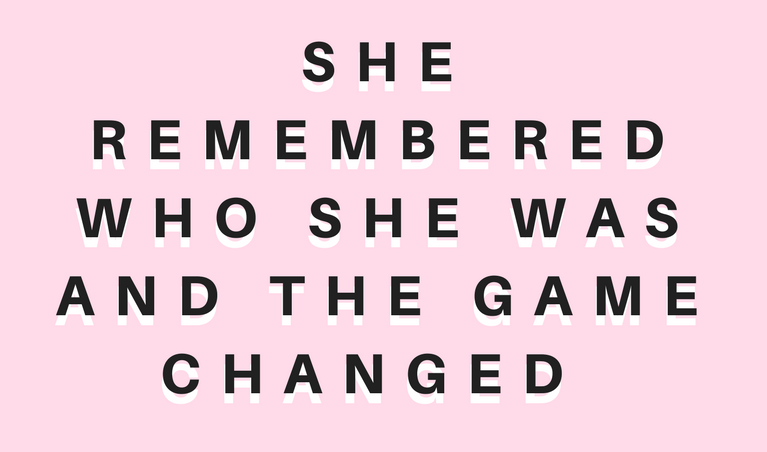 She remembered who she was, and the game changed.

#ThinkBIGSundayWithMarsha #EndViolence #EliminateBullyingBasedViolence #SuicideAwareness #bullying #awareness #mentalhealth #humanity