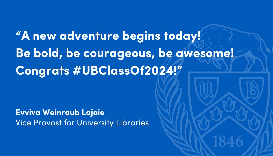 Go forth into greatness, #UBClassOf2024! 🤘🏽🎉 #UBuffalo