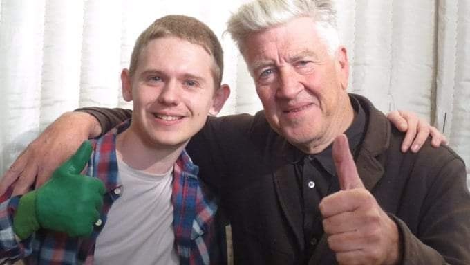 David Lynch and Jake Wardle on the set of Twin Peaks the return. What do you thing about his character? David Lynch y Jake Wardle en el rodaje de Twin Peaks the return. ¿Qué os pareció su personaje? . . #davidlynch #twinpeaks #film #films #serie #tvserie #tvseries #jakewardle