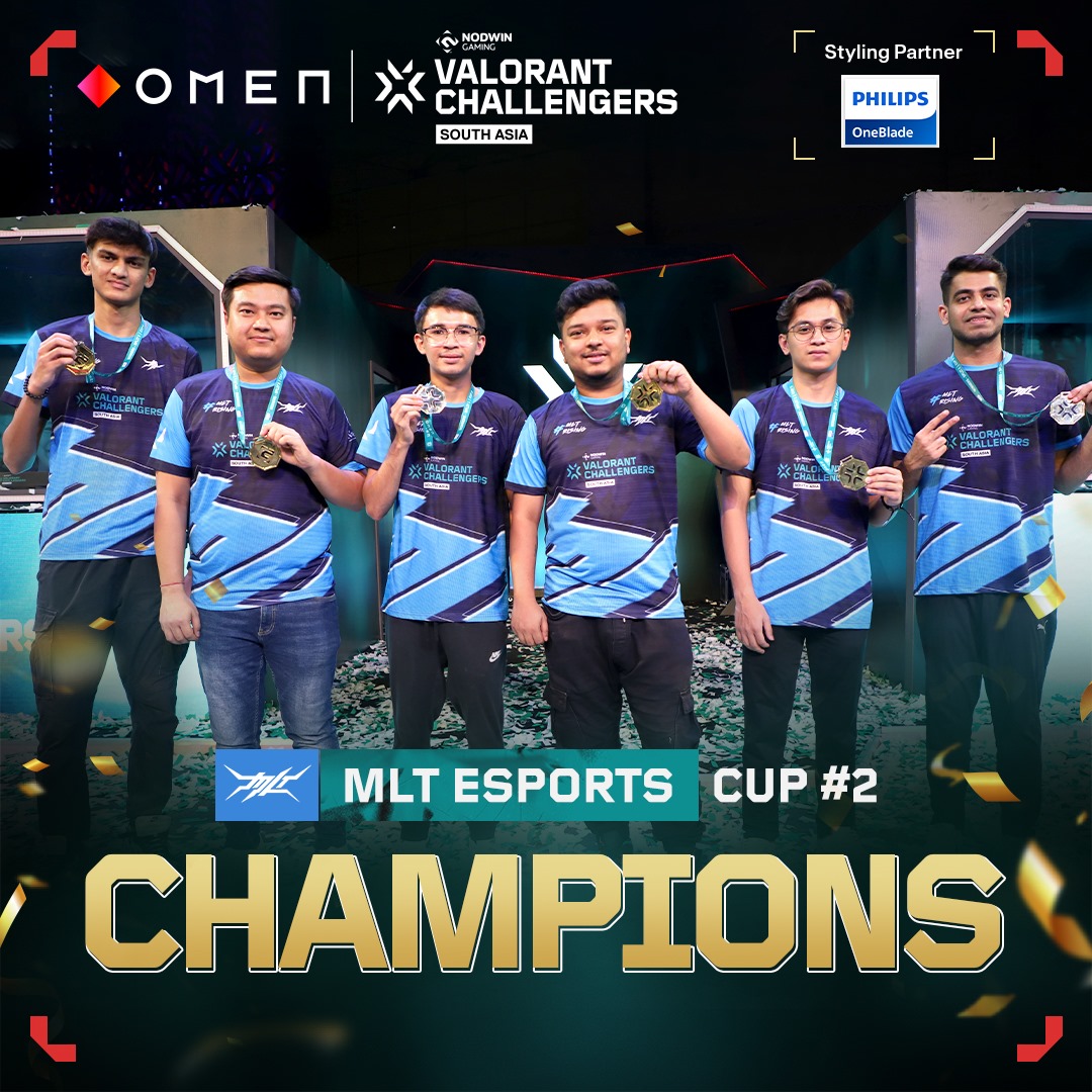 Crowning Glory! 👑 #mltesports_ are the victorious champions of the OMEN VALORANT Challengers South Asia Cup 2 ! 🏆🔥 Thank you for watching ♥️ #VCSA2024 #vcsa #nodwingaming #OMENIndia #riot #philipsoneblade #valorant #tournament #gaming #southasia