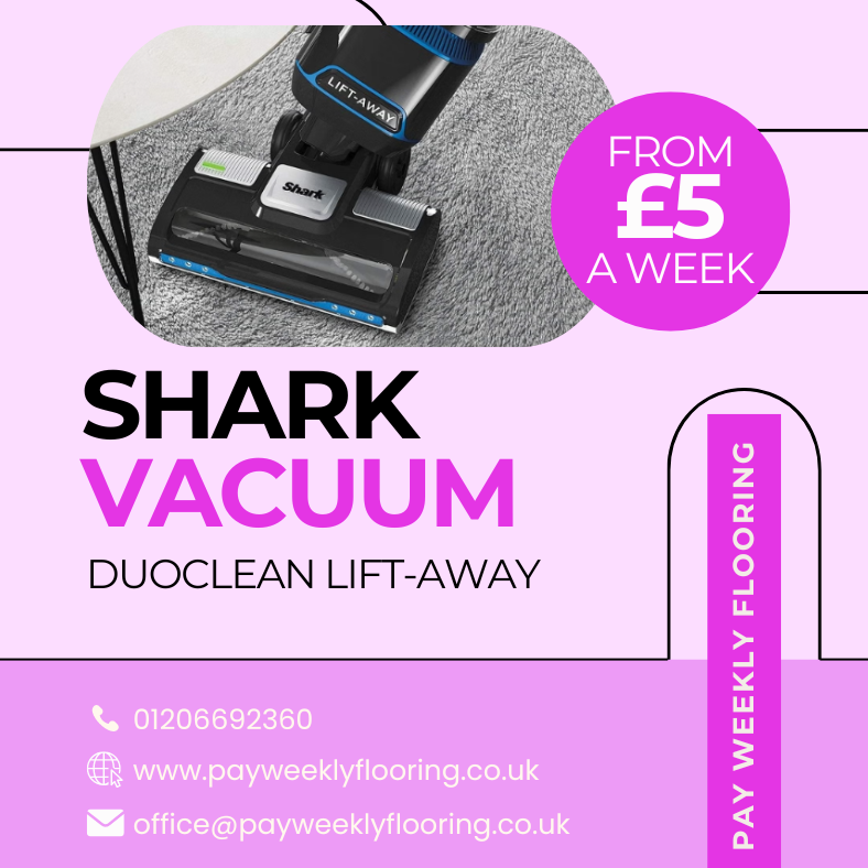 Dive into a cleaner home with the Shark DuoClean Lift-Away Vacuum! 🦈✨ Now available at Pay Weekly Flooring from just £5 a week, with 0% interest and no credit checks. Experience the power of clean without the hassle! 🏡🔍 #SharkVacuum #CleanHome #AffordableCleaning