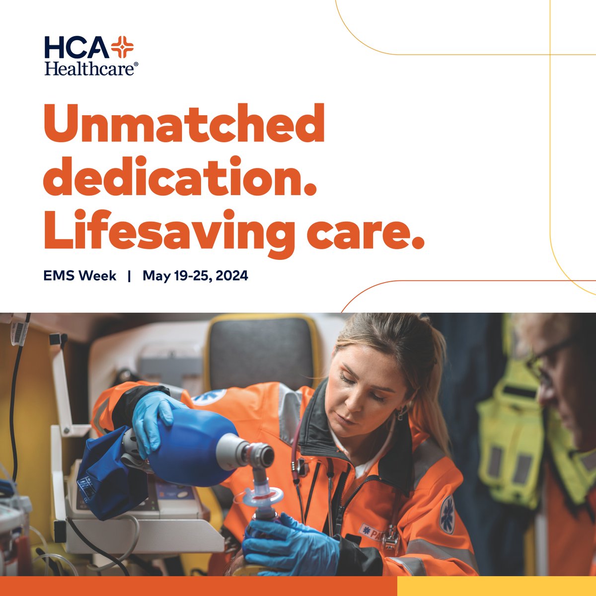 This 50th anniversary of #EMSWeek, we’re joining our larger @HCAhealthcare network of care in recognizing the unmatched dedication displayed by first responders each and every day. Thank you for caring for our patients and communities with skill and bravery. #PositiveImpact