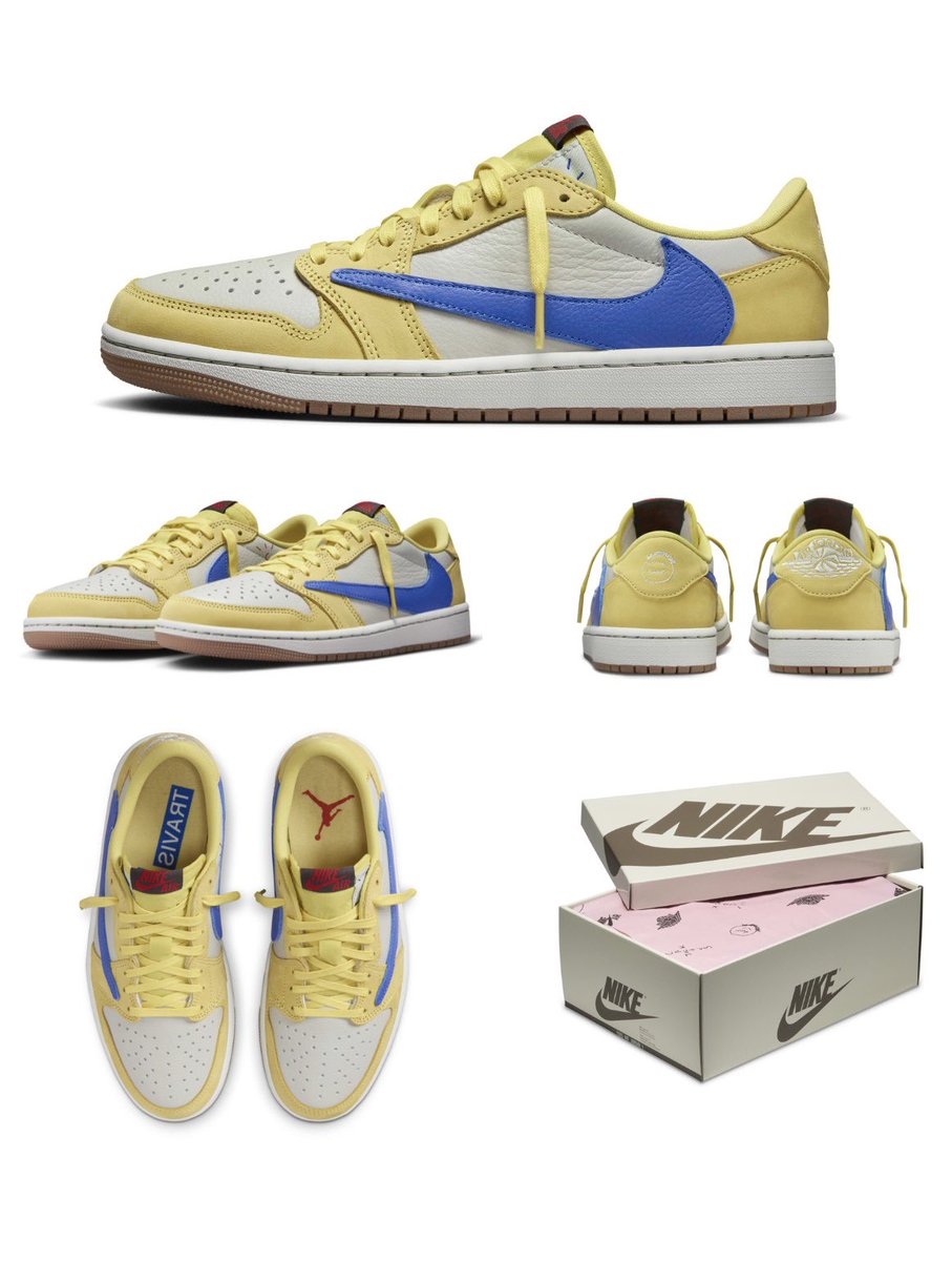 Travis Scott x Jordan 1 Low OG ‘Canary Yellow’ expected to release this week 🟡

📆 May 25

Raffles coming soon, turn notifications on 🛎️