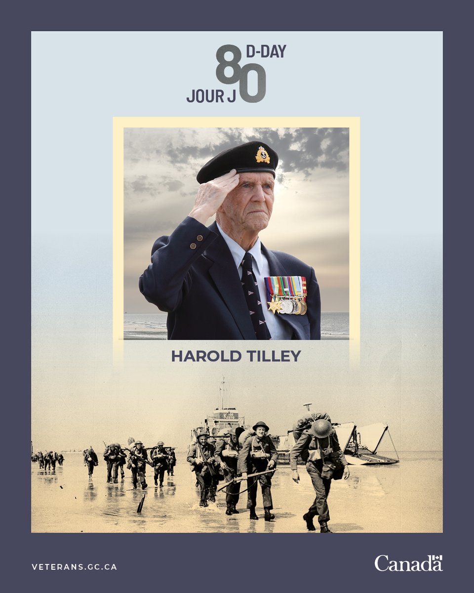 We are 18 days to D-Day 80. Tens of thousands of Canadians took part in the Normandy Campaign in 1944. Harold Tilley was one of them. Read his story: ow.ly/4eaG50RKokI #DDay80 #CanadaRemembers