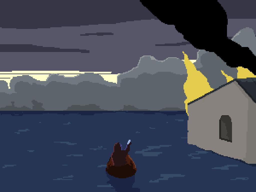 LBRTY_games's tweet photo. My Game for #pixelgamejam2024 have just been released!

Don't drown is a puzzle point-n-click game.  
you are in an area that will soon be flooded. 
Make the choices or you will hardly see a tomorrow....

👉 download in comment
🔄 please, like/repost https://t.co/mE0uCI1nF5