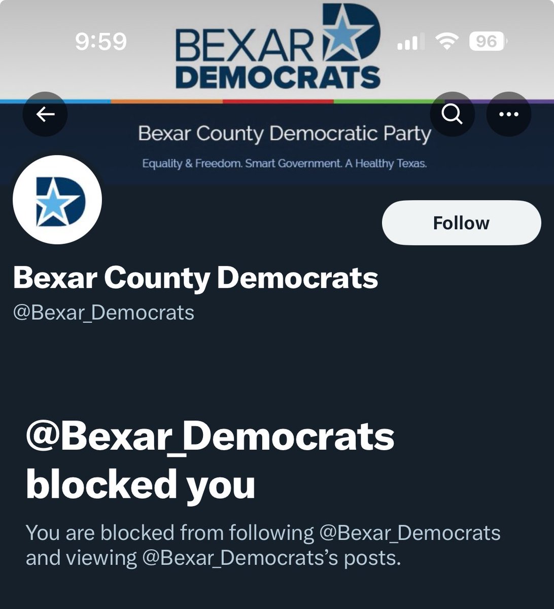 Instead of trying to persuade people like me the cowards of the Bexar County Democratic Party block me. They know they don’t need to convince their fellow Americans when they have a massive new constituency. Criminal aliens. Cowards! @Bexar_Democrats