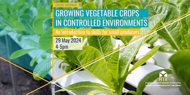 Join us, @HIEScotland , @ThinkUHI , @LandworkersUK and more, for a webinar explaining the principles of 'controlled environment agriculture' (CEA). We will be teaching about the wide range of set-ups which CEA can involve. Booking here: eventbrite.co.uk/e/growing-vege…