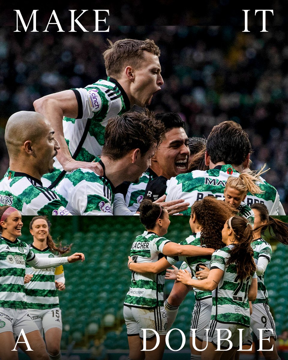nothing tastes better than glory 🏆🏆 for the first time in Scottish football history, a double championship for the Ghirls and Bhoys of @CelticFC 🍀