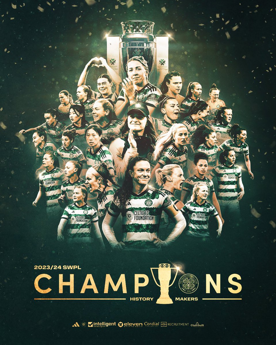 🏆 HISTORY MAKERS 🏆 For the first time ever… We are the Champions of Scotland 💚