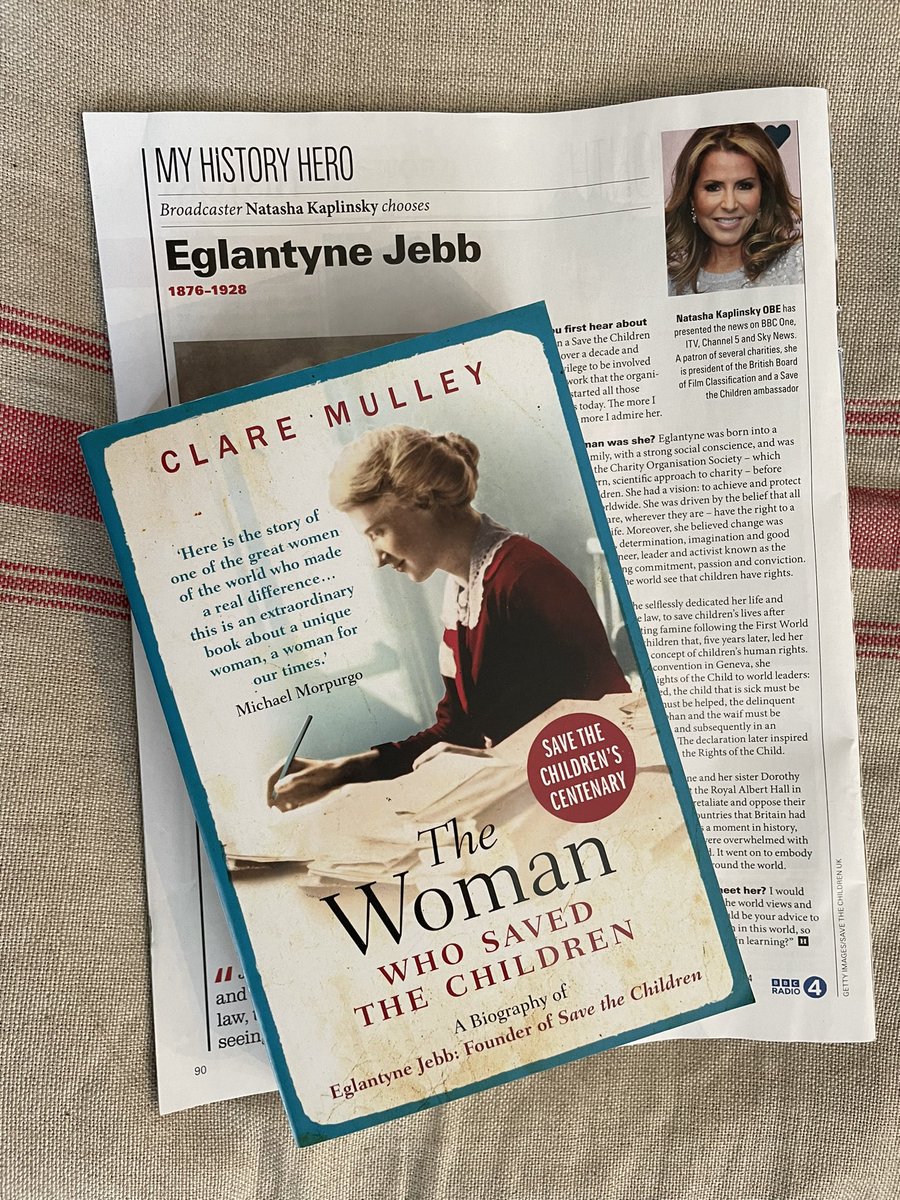 #OTD 1919, #EglantyneJebb won over a hostile crowd with rotten fruit to throw at her, at the @royalalberthall, to launch @savechildrenuk. @kaplinskyn has chosen her as her hero in this month’s @BBCHistoryMag & Her dramatic story is told in my bk: #TheWomanWhoSavedTheChildren.