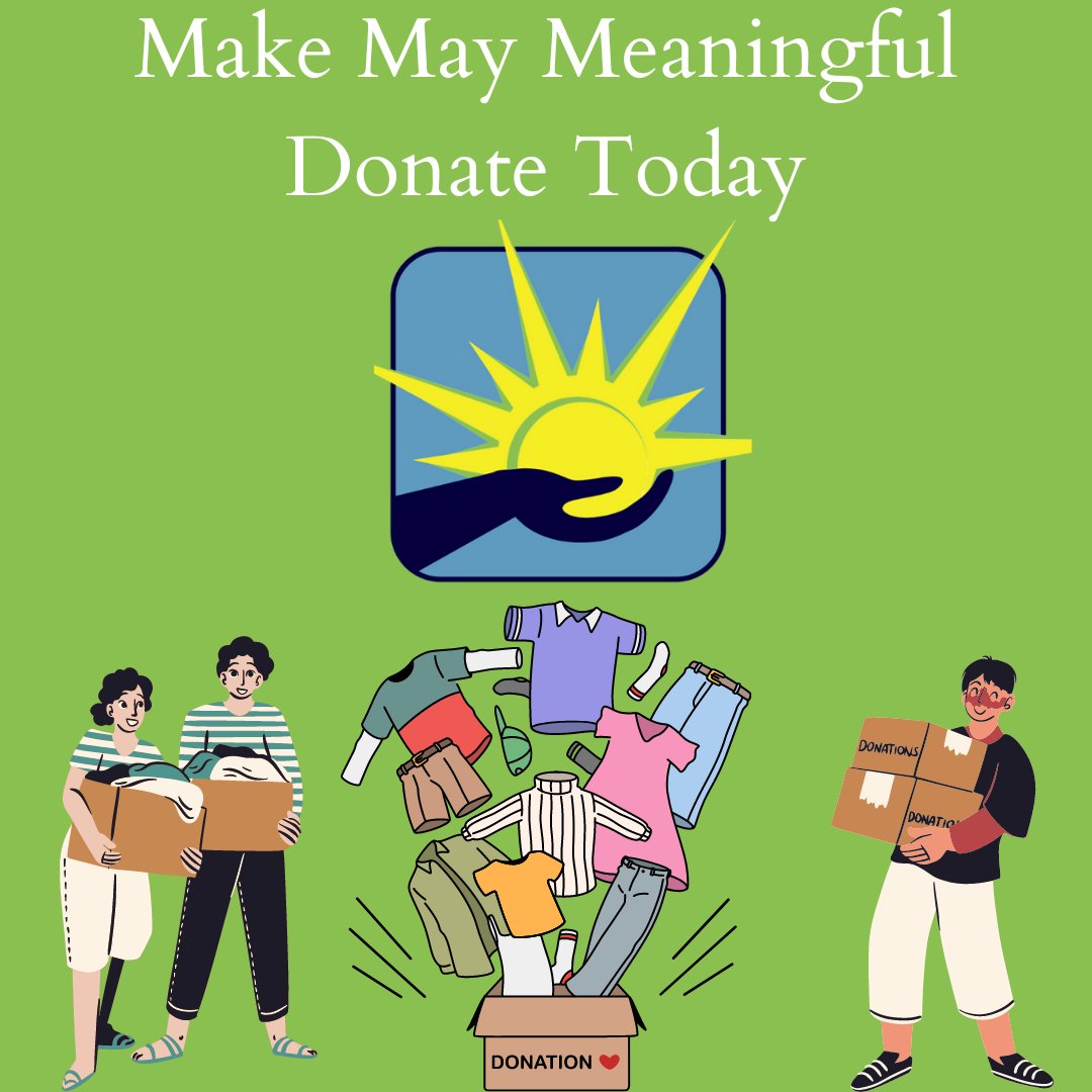 Join us in #MakeMayMeaningful! 🌈 Donate clothes and shoes to light up lives. Your contributions support Grant's Gift Foundation's vital programs monthly. 🌟 Find a nearby ATRS bin: Call 866-900-9308. Let's create brighter futures together! ✨👚👟