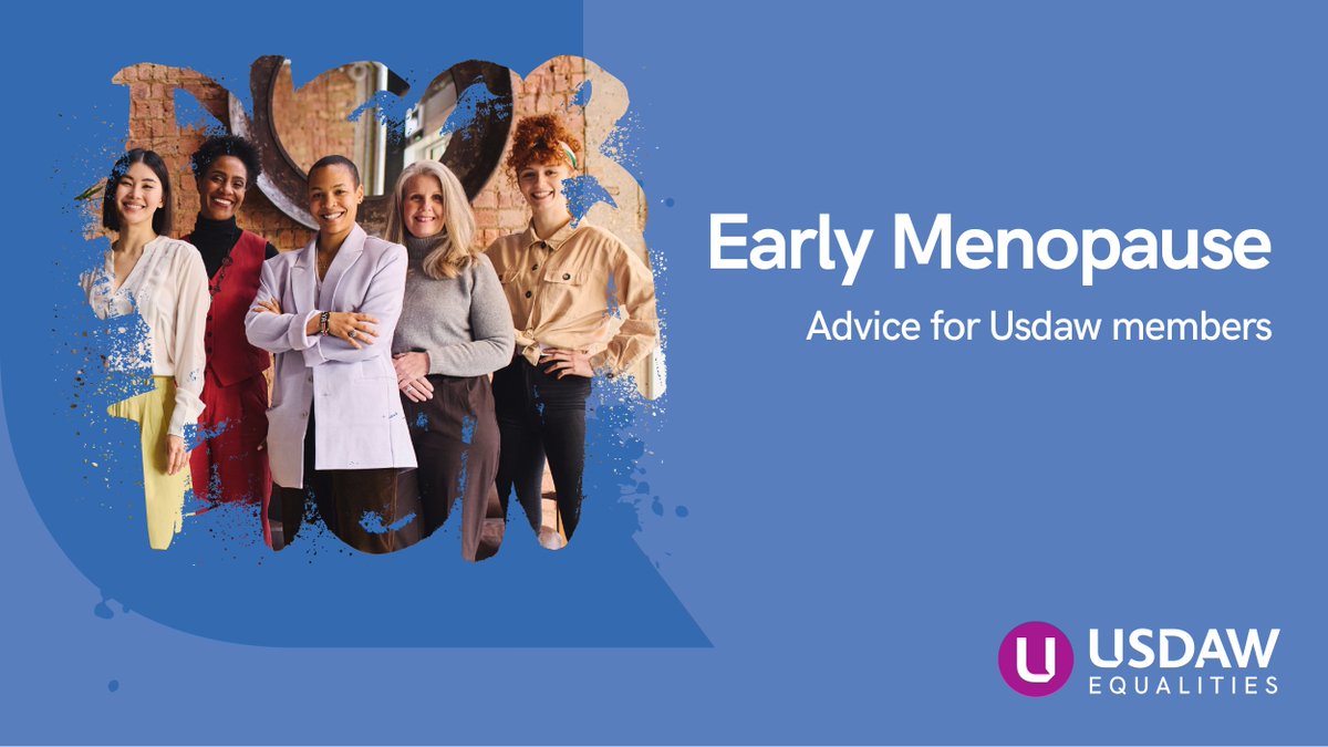 Many younger women go through the menopause before the age of 40. This can happen naturally or as a result of other conditions, surgery or treatment. If your symptoms are impacting you at work, talk to Usdaw. Find out more: usd.aw/3kTwnUE