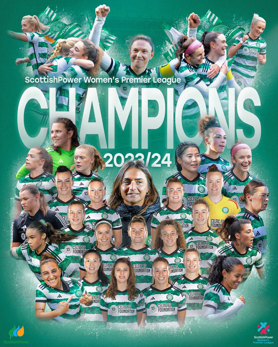 Congratulations to @CelticFCWomen, @ScottishPower Women’s Premier League Champions 2023/24 🏆 🎨 @char_stace