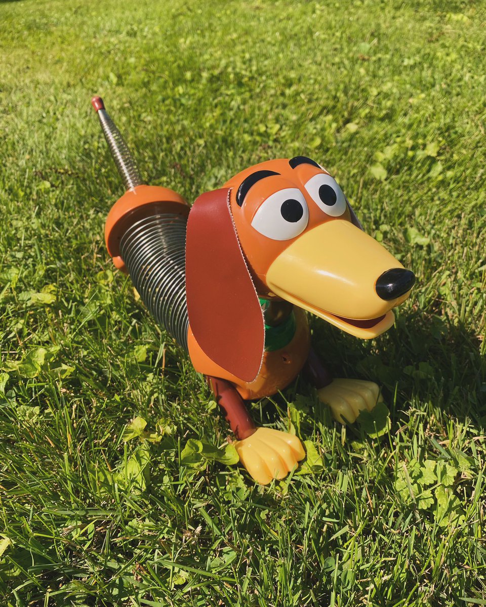 Walking the dog! 🐶 
#SlinkyDog
#ToyPhotography
#Dogs