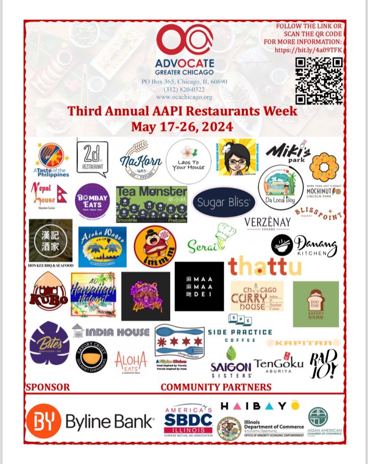 #AAPIRestaurantsWeek2024 featuring #AAPIOwnedRestaurants (regardless of cuisine) is happening now! Where do you want to go eat? ocachicago.org/aapi-restauran…