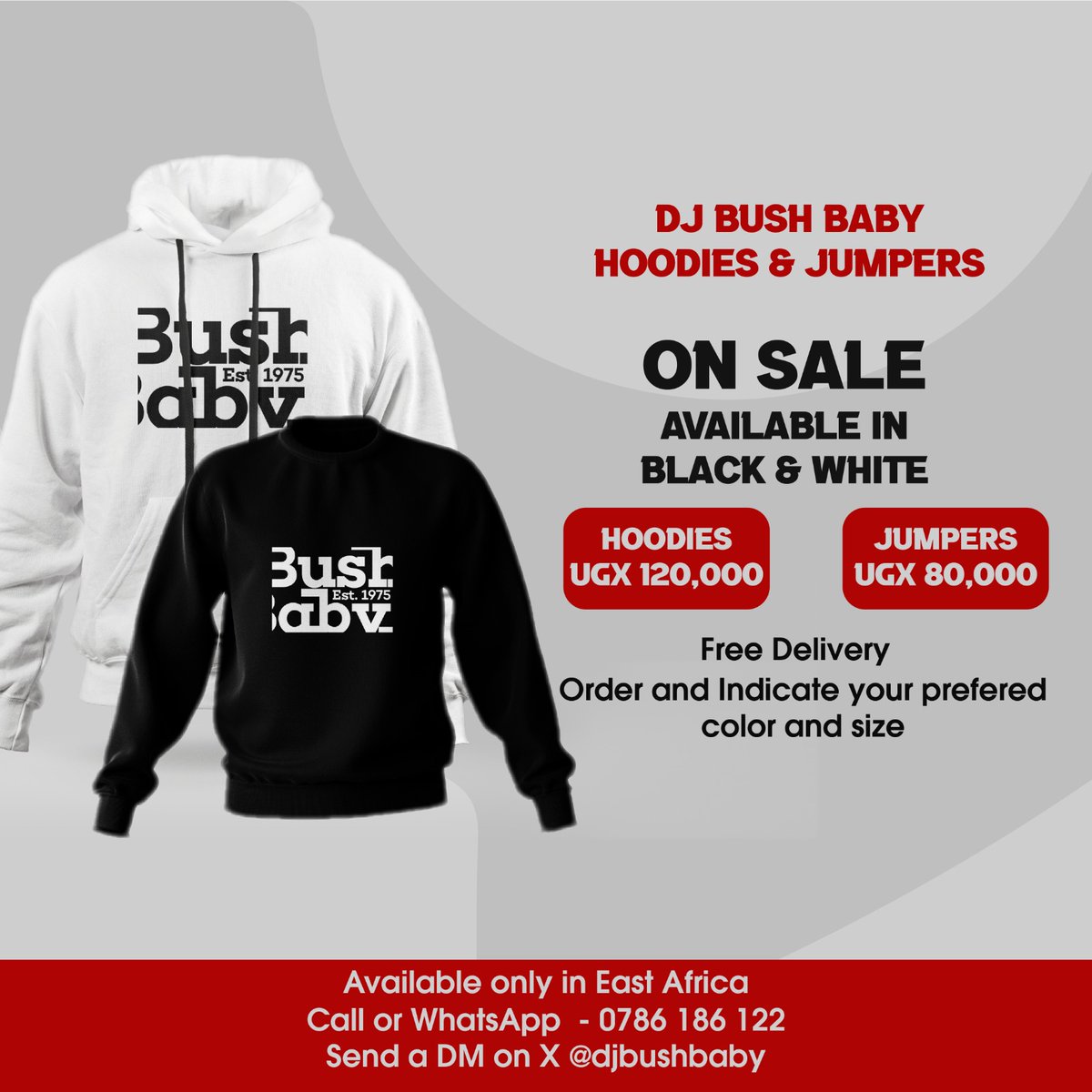 Be certain to pick up a hoodie, Sweatshirt, Jumper or T-shirt at the next edition of the #EAMC 📌 @GardensNajjera 

#BushMerch

#EmbraceCozy 
#UTAKE 

@wa_Kabwohe 
@EyoMackus 
@DjAludah 
@Mo_Chef_Mu 
@blazey_blaze
@WalkerCharlesGe
@beewol
@Jude_Mugabi
@xfm