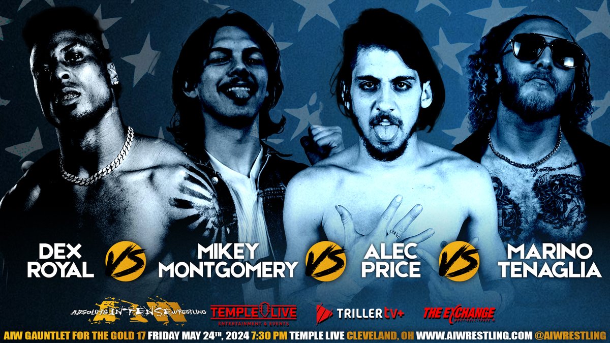 👑 Who will earn a shot at the @aiwrestling Absolute Title? It's Gauntlet for the Gold this Friday at #AIWGauntlet. LIVE and EXCLUSIVE with #TrillerTVplus START YOUR FREE TRIAL NOW‼️ FRI | MAY 24 7:30pmET/4:30pmPT 👉 bit.ly/AIWGauntlet17