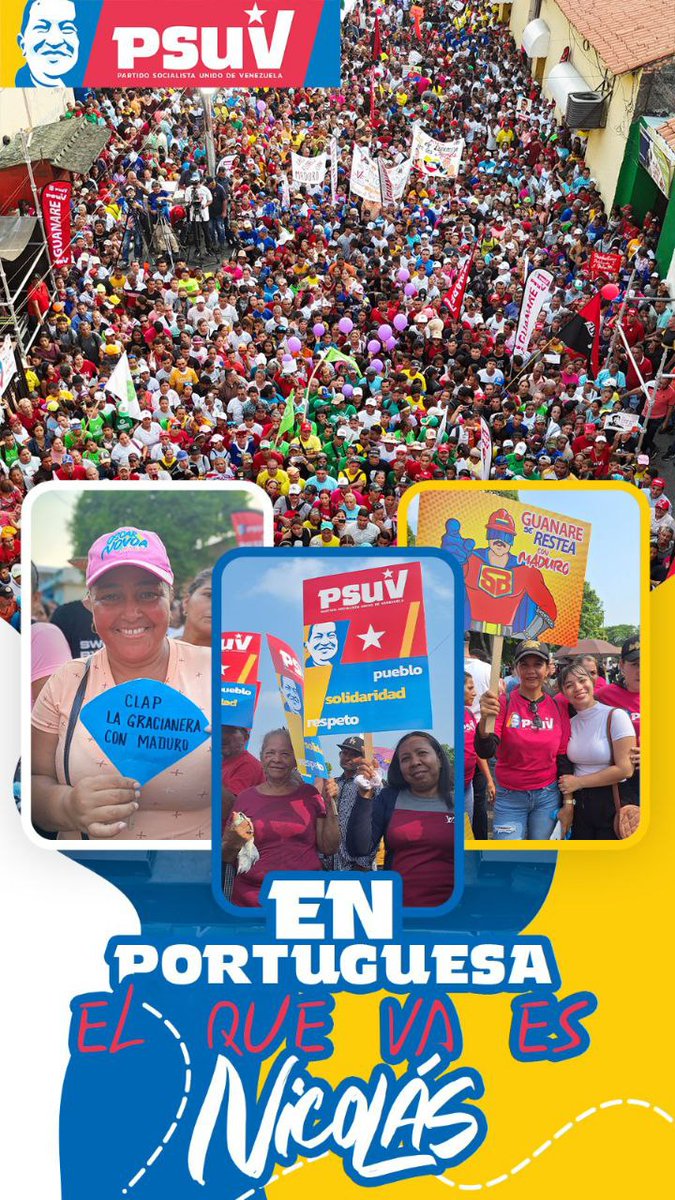 EN PORTUGUESA EL QUE VA ES NICOLÁS | Y lo demostramos con una gran movilización de hombres y mujeres que marchamos en defensa de nuestra patria. ¡No Volverán! #YoSigoAMaduro @JuventudPSUV @clap4f2 @catacumbas2048 @Chavismo_Unido