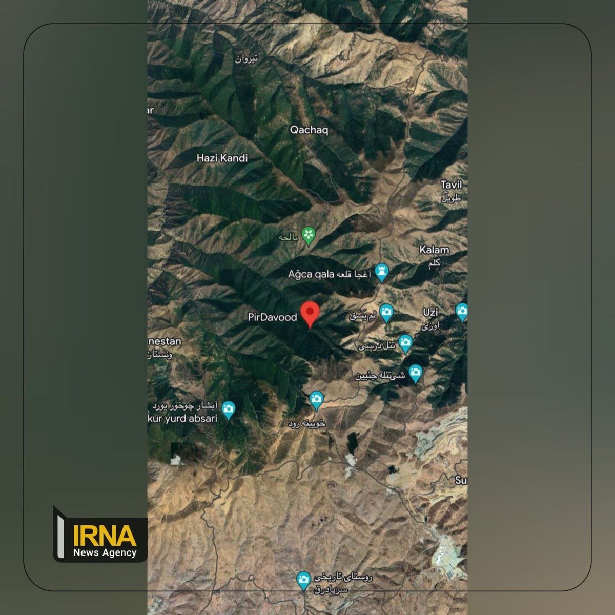 La agencia de noticias iraní IRNA publicó los datos de la zona donde se cree está el helicóptero estrellado. Es un sitio montañoso que, junto al clima, dificulta el acceso y por ende resolver que sucedió con la comitiva presidencial Hay 20 equipos de búsqueda desplegados