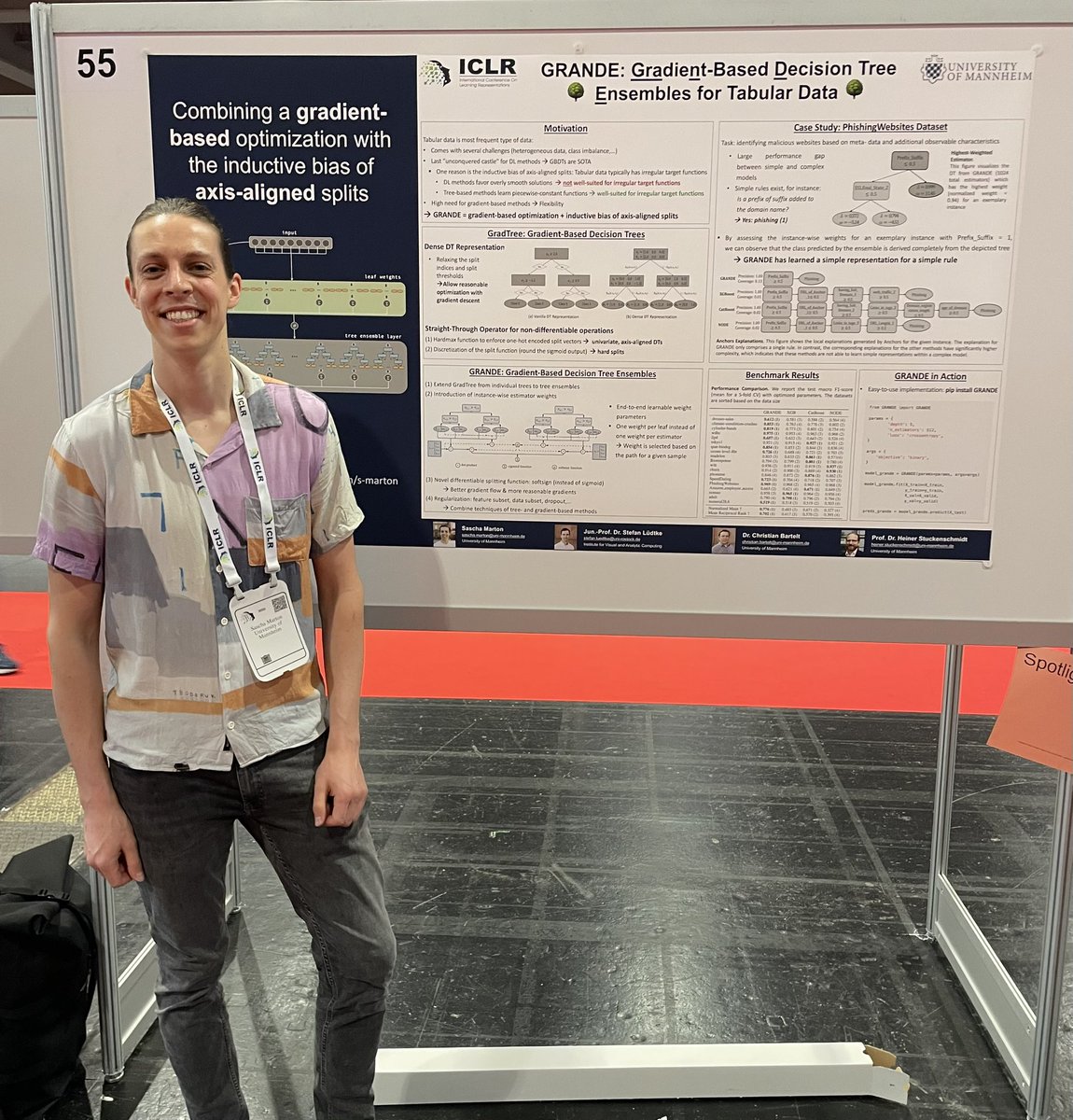 __smarton's tweet image. 🚀 I can genuinely say that #ICLR24 @iclr_conf was the best conference I have attended so far. It was incredible to share our research with such a distinguished audience and engage in great discussions, especially with all the awesome people from the #TabularData community! (1/4)