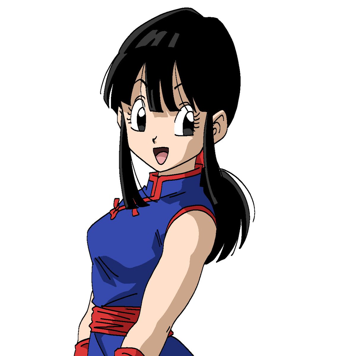 chi-chi (dragon ball) 1girl solo long hair breasts looking at viewer smile open mouth  illustration images