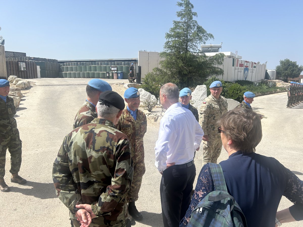 Greatly appreciated the welcome by our UNIFIL peacekeepers today. Your work here isn’t easy, but it is important. Your commitment, your professionalism and dedication is deeply valued.