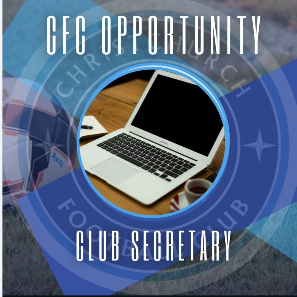 As mentioned earlier, CFC have now began our search for a new Club Secretary. Interested? Drop us an email at either Chairman@christchurch.co.uk or media@christchurchfc.co.uk @CGSportsExtra @swsportsnews @WessexLeague @BournemouthFA