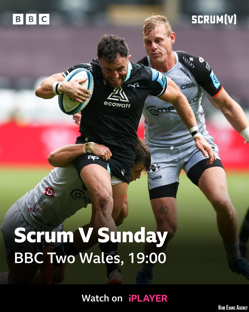 It's that time again! 🚨 Scrum V Sunday kicks off in one hour. ⌚️ 📺 Tune in LIVE on BBC Two Wales from 19:00 #BBCRugby