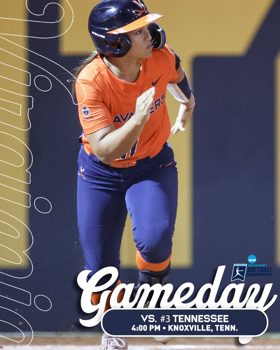 Hoos ready for Sunday softball in NCAA Regional play! 🆚 No. 3 Tennessee 🕓 4 p.m. 📊 Live Stats: wahoowa.net/4blYlgD 📺 ESPN2: wahoowa.net/3Ka1QuS #GoHoos | #OnTheRise | #HoosNext