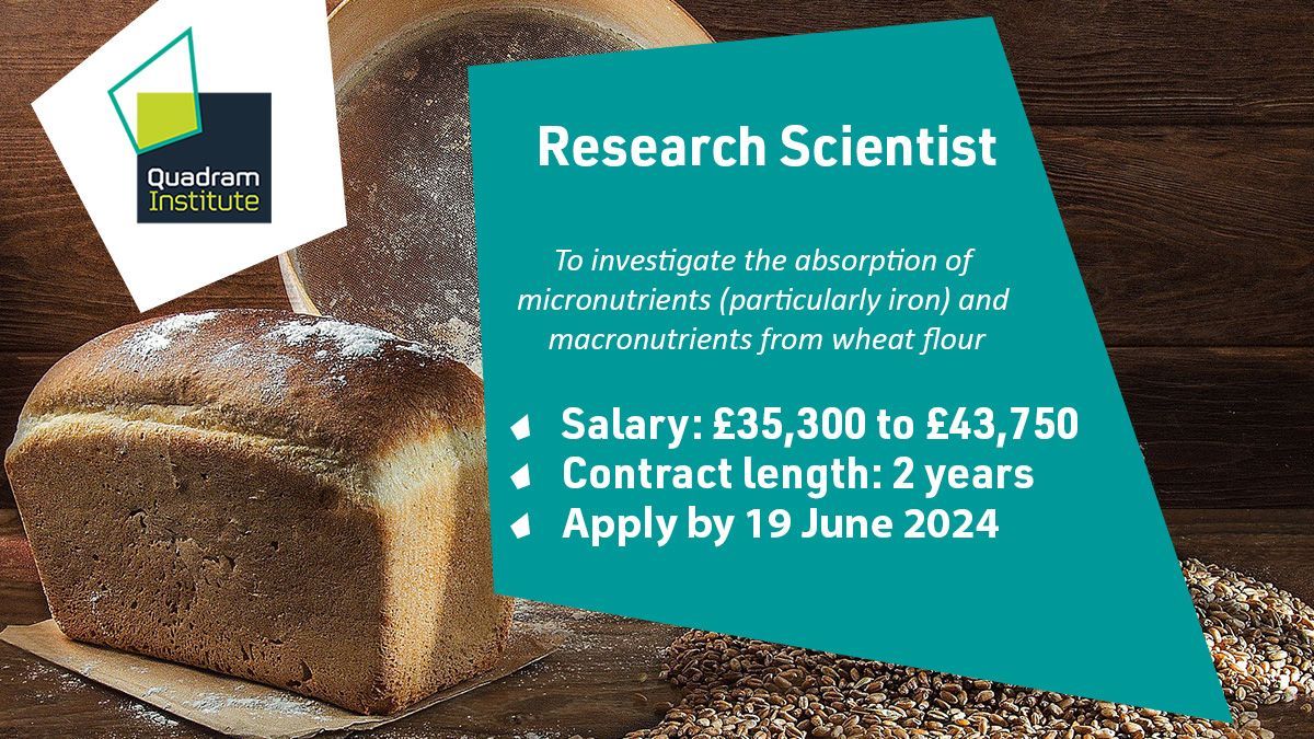 Quadram Institute (@thequadram) on Twitter photo We have a vacancy for a Postdoctoral Researcher to join <a href="/Kroon_Lab/">Kroon Lab</a> to work on the <a href="/BBSRC/">Biotechnology and Biological Sciences Research</a>-funded <a href="/DSW_ISP/">Delivering Sustainable Wheat</a> and collaborate with the research groups of <a href="/Starchlab/">Frederick Warren</a> and <a href="/lab_edwards/">Edwards_lab</a> 🌾
💷 £35,300 to £43,750
🗓️ Apply by 19 June 2024
➡️ buff.ly/3UOdL7B We have a vacancy for a Postdoctoral Researcher to join <a href="/Kroon_Lab/">Kroon Lab</a> to work on the <a href="/BBSRC/">Biotechnology and Biological Sciences Research</a>-funded <a href="/DSW_ISP/">Delivering Sustainable Wheat</a> and collaborate with the research groups of <a href="/Starchlab/">Frederick Warren</a> and <a href="/lab_edwards/">Edwards_lab</a> 🌾
💷 £35,300 to £43,750
🗓️ Apply by 19 June 2024
➡️ buff.ly/3UOdL7B