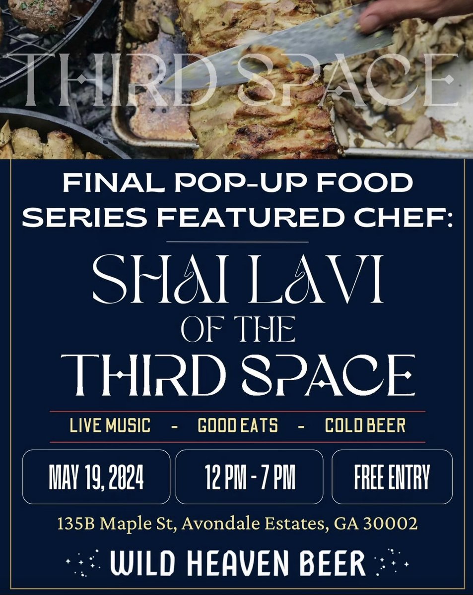 Wild Heaven Beer (Avondale, West End, Toco Hills) (@beerwildheaven) on Twitter photo Today we welcome <a href="/shayish3/">Shay Lavi. שי לביא</a> Chef Shai Lavi to conclude our 4-years running Avondale Chef Series. You don't want to miss this. Great food from a great guy who we admire. All afternoon. Today we welcome <a href="/shayish3/">Shay Lavi. שי לביא</a> Chef Shai Lavi to conclude our 4-years running Avondale Chef Series. You don't want to miss this. Great food from a great guy who we admire. All afternoon.