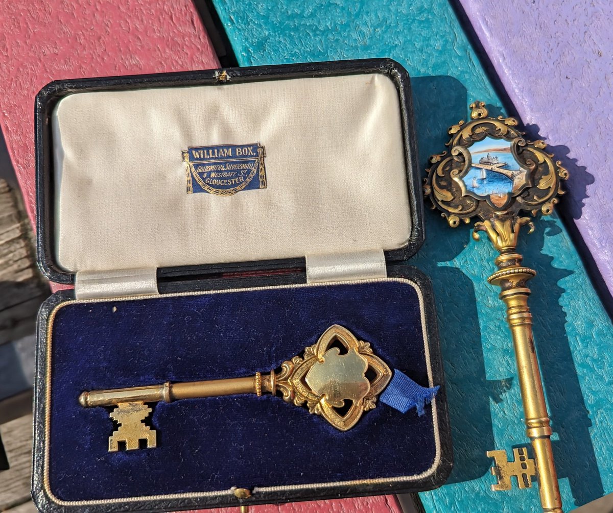 So good to visit <a href="/PierColwyn/">CVPT</a> as part of the AGM weekend. While this bijou beauty of a pier might no longer have her pier gates, we got to see the pier's ceremonial key which was presented when the pier first opened in 1900. What a treat 🤩🥰🗝️