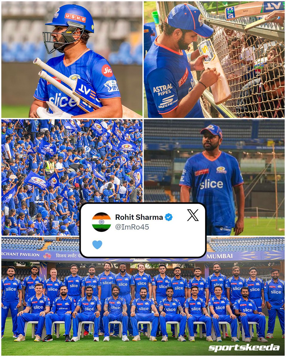 Hitman bleeds blue 💙

#RohitSharma #CricketTwitter #IPL2024 #MumbaiIndians