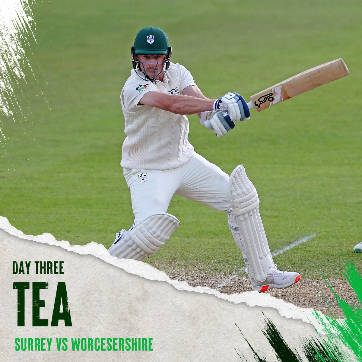 🍵 A 43 run partnership for Smith and Gibbon as we head into tea. Worcs 145/8