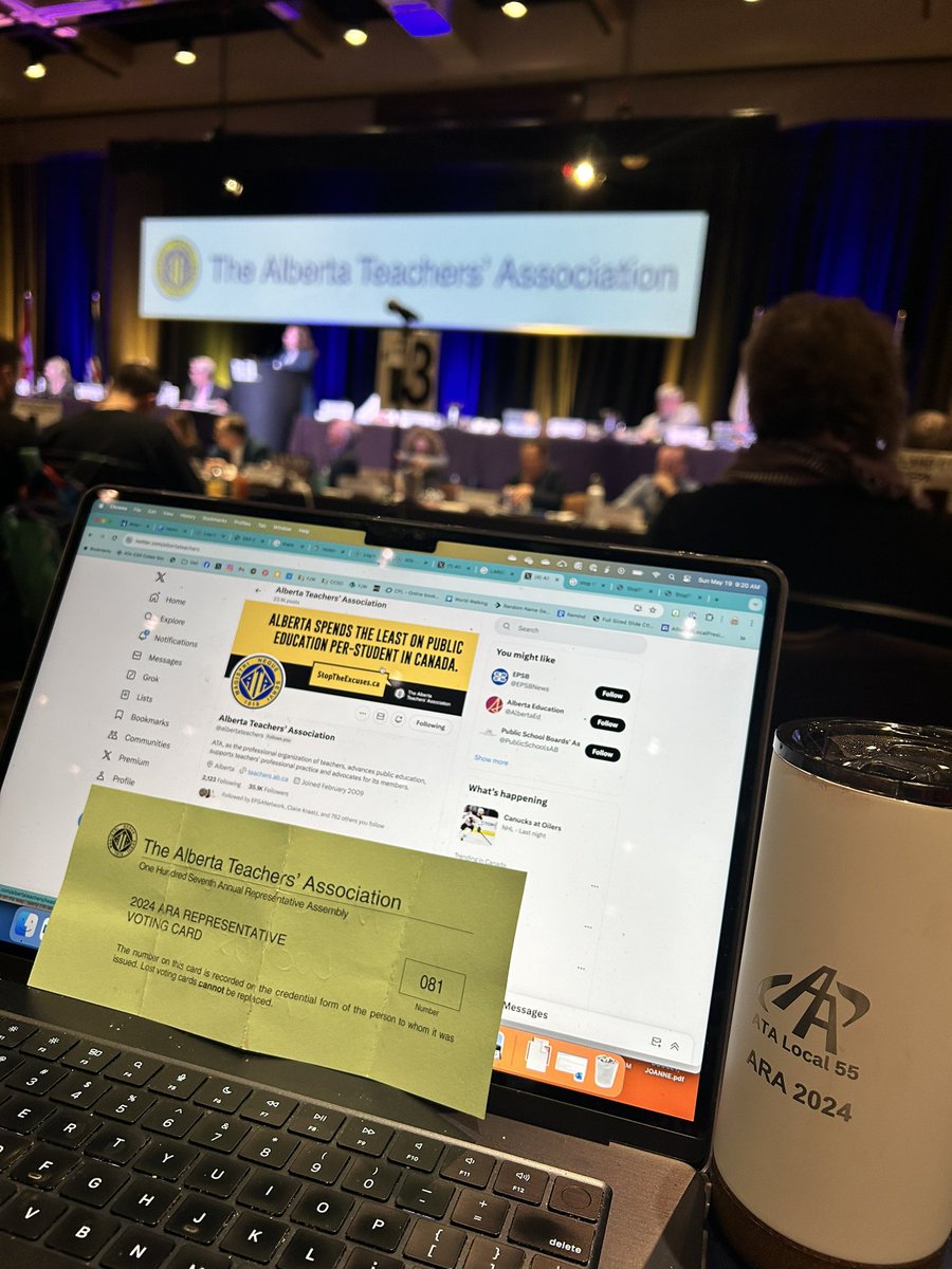 allimc456's tweet image. Day 2 of #ARA2024. Thank you to our 39 delegates who are giving up their long weekend to develop and affirm policy of the @albertateachers #weareata
