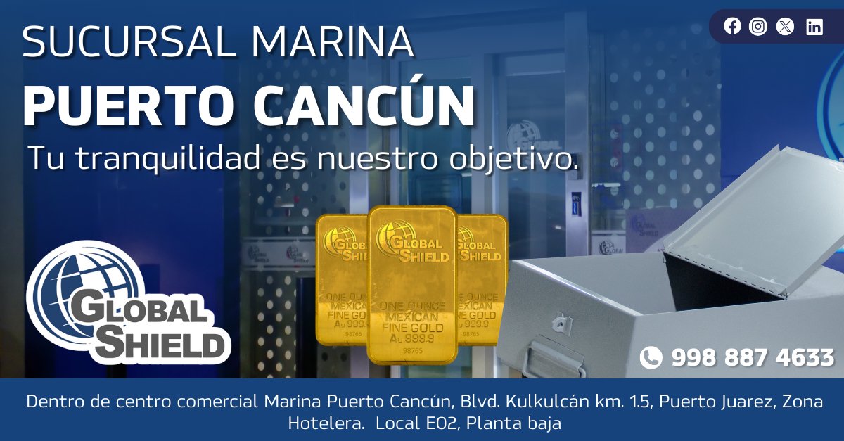 ¿Sabías que en Cancún, la tasa de delitos durante el año es del 27.9% de los hogares en el estado de Quintana Roo?
👉 globalshield.com.mx/cajas-de-segur…
🌐 Marina Puerto Cancún.
 📱 998 887 4633
#Globalshield #cajasdeseguridad #rentacajasdeseguridad #MarinaPuertoCancún