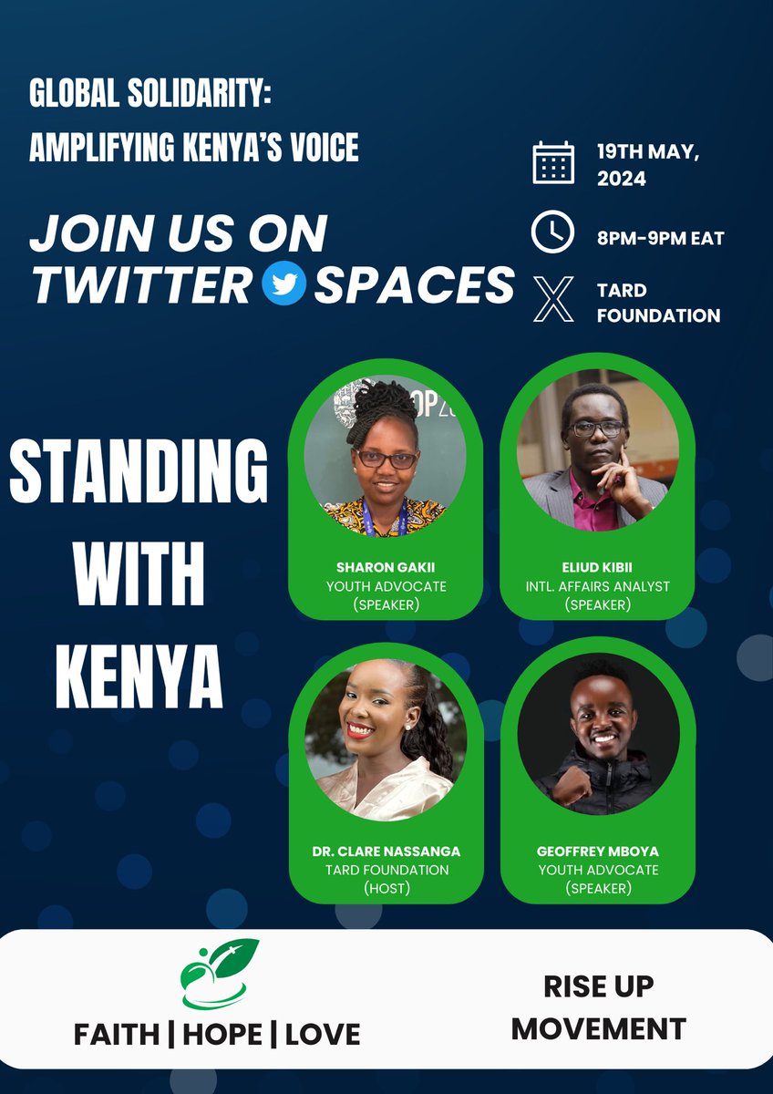 Standing with Kenya in the midst of devastating floods. Tonight at 8pm EAT. Join us in Global Solidarity. x.com/i/spaces/1zqkv…