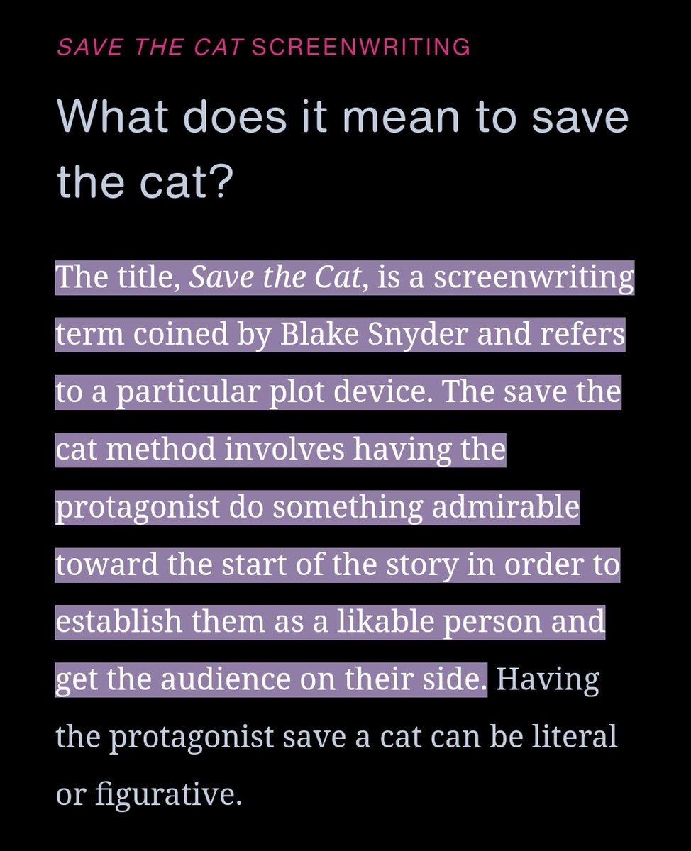 // leaks

ANOTHER ELIO CRUMB.

“Save the Cat” is a book on screenwriting as well as a scriptwriting method to make the protagonist likable from the get-go.
