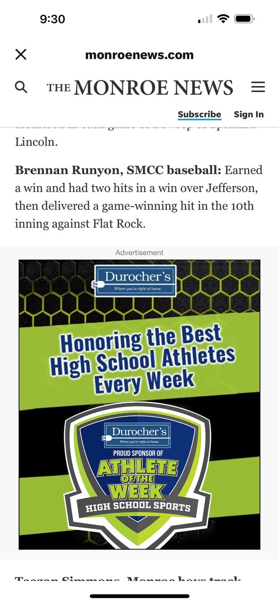 RunyonBrennan's tweet image. The link to vote

monroenews.gannettcontests.com/Durochers-Athl…

@AthleticsSMCC 
@BaseballSMCC