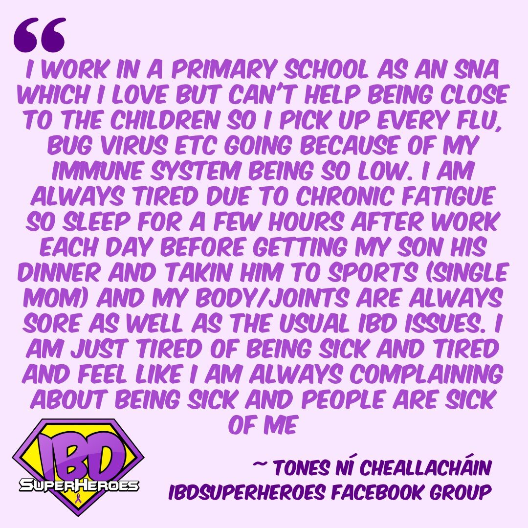 IBDSuperHeroes's tweet photo. 🦸♂️🦸♀️ From the #IBDSuperHeroes community this #WorldIBDDay 💜
We asked: “What do you want people to know about #IBD?”
Thank you for allowing us to amplify your voice, Tones Ní Cheallacháin 🙏
About us: https://t.co/bSvsvrYt1F ✨
#Crohns #Colitis #Croh… https://t.co/U0ixrxhdXv https://t.co/XT5bZ1upsS