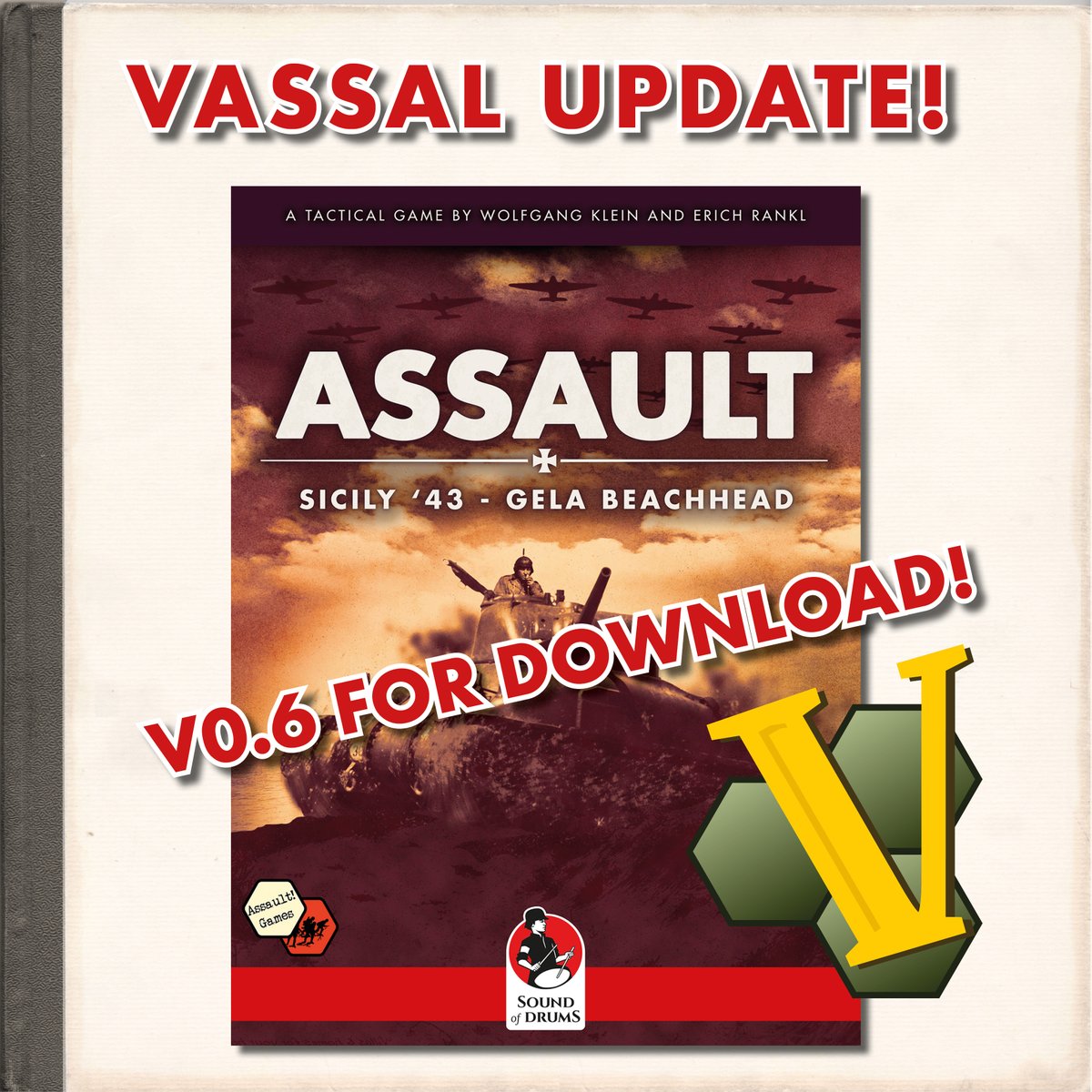 We are pleased to present you the new Vassal Module for #assaultsicily43 Gela Beachhead. <a href="/PastorJoelT/">Joel Toppen</a>  has now implemented the final artwork with the new update and fixed a few minor bugs. We wish you a lot of fun with this module. Of course we would be happy to receive your